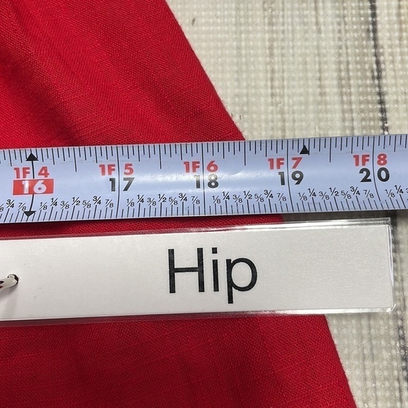 Pomelo Skirt Full Pleats Embroidery Linen Red Size XS - Picture 10 of 12